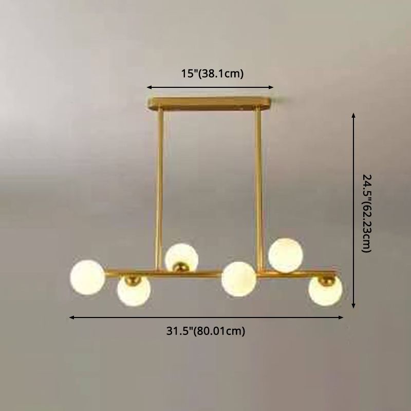 Contemporary Modo Chandelier Lighting Opal Frosted Glass Sitting Room Ceiling Hang Light