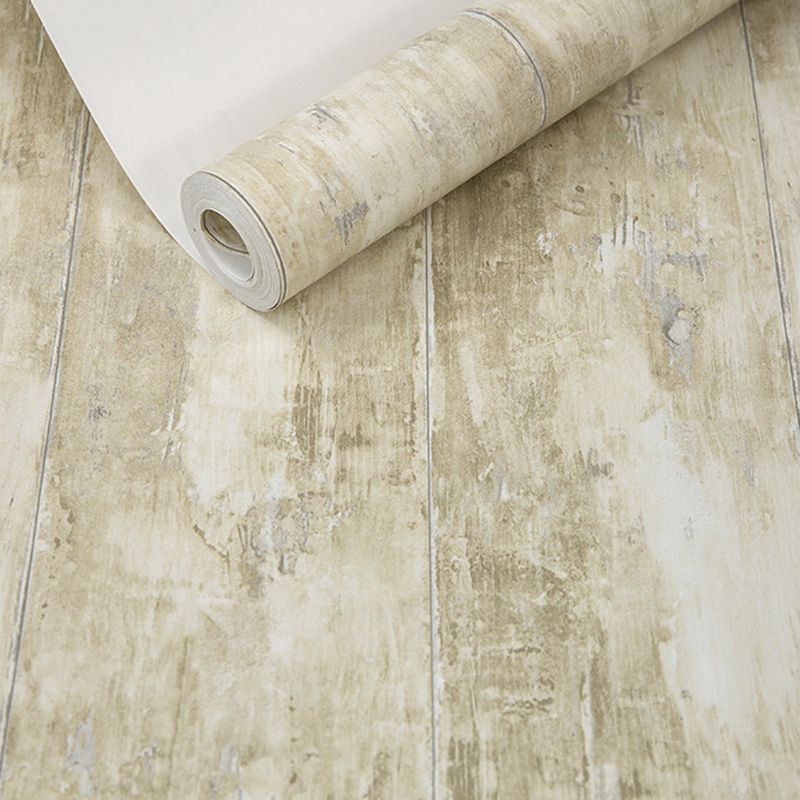 Faux Wood Wall Decor for Bedroom Contemporary Wallpaper Roll, Non-Pasted, 20.5"W x 33'L