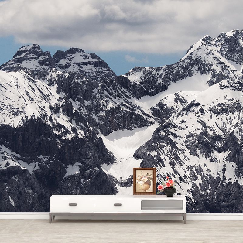 Cloud Wallpaper Horizontal Photography Mountain Landscapes Eco-friendly Mural for Bedroom
