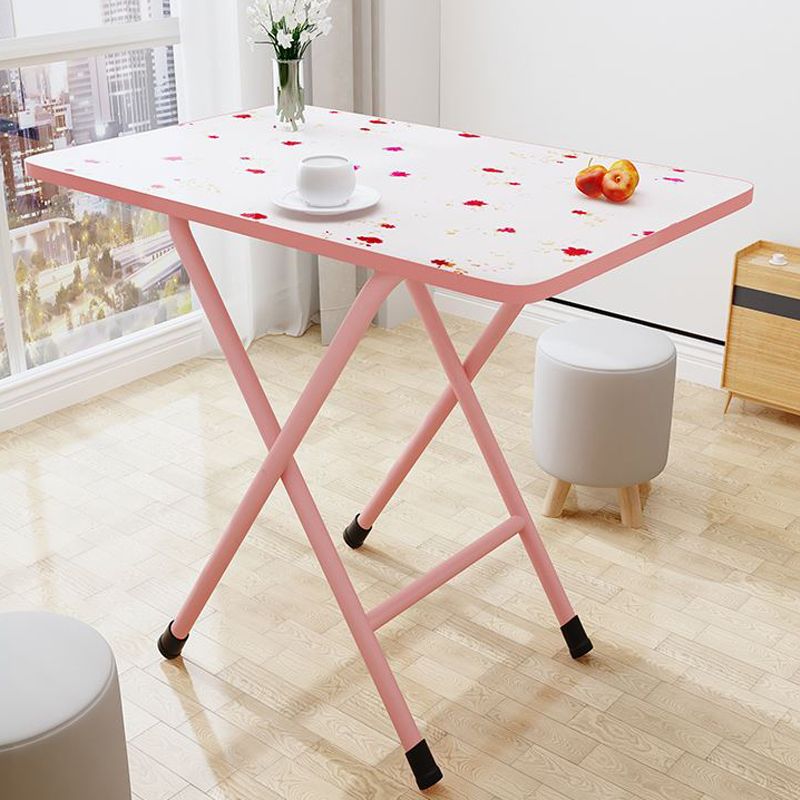 Modern Rectangle Folding Table 31.5"L Wooden Home Dining Room Table