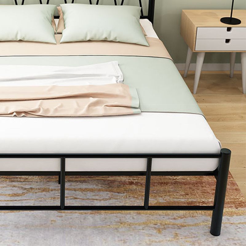 Contemporary Metal Open-Frame Bed Wire-Grid Standard Bed with Metal Legs