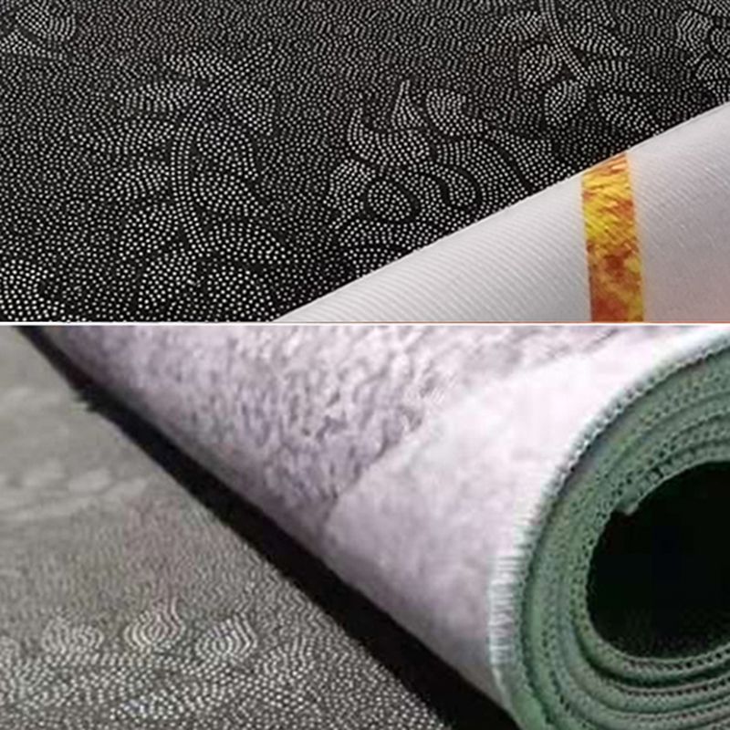 Modern Grey Area Carpet Geometric Pattern Polyester Area Rug Stain Resistant Rug for Living Room