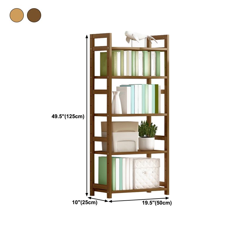 Modern Solid Bamboo Bookcase, Geometric Bookshelf for Any Room, 10" W