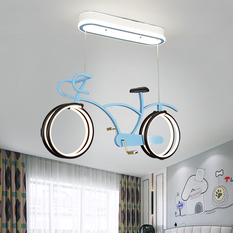 Pendre à vélo lustre Creative acrylique Children Chambre suspendu luminaire