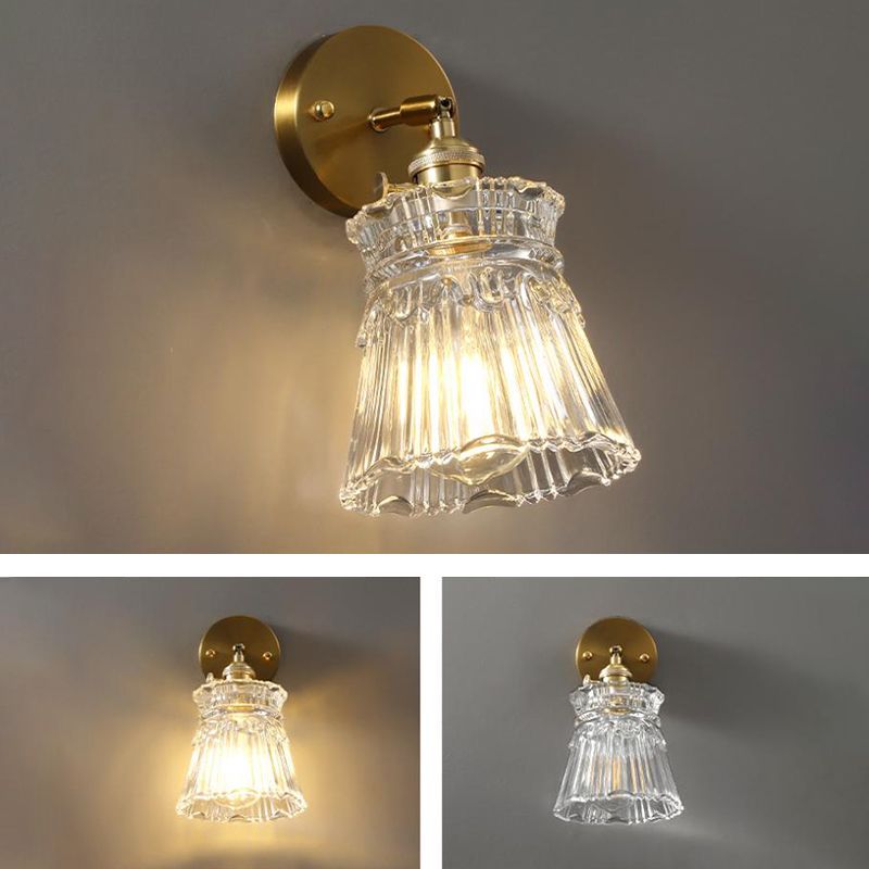 Glass Geometric Wall Sconce Lighting Industrial Style 1 Light Wall Mounted Light