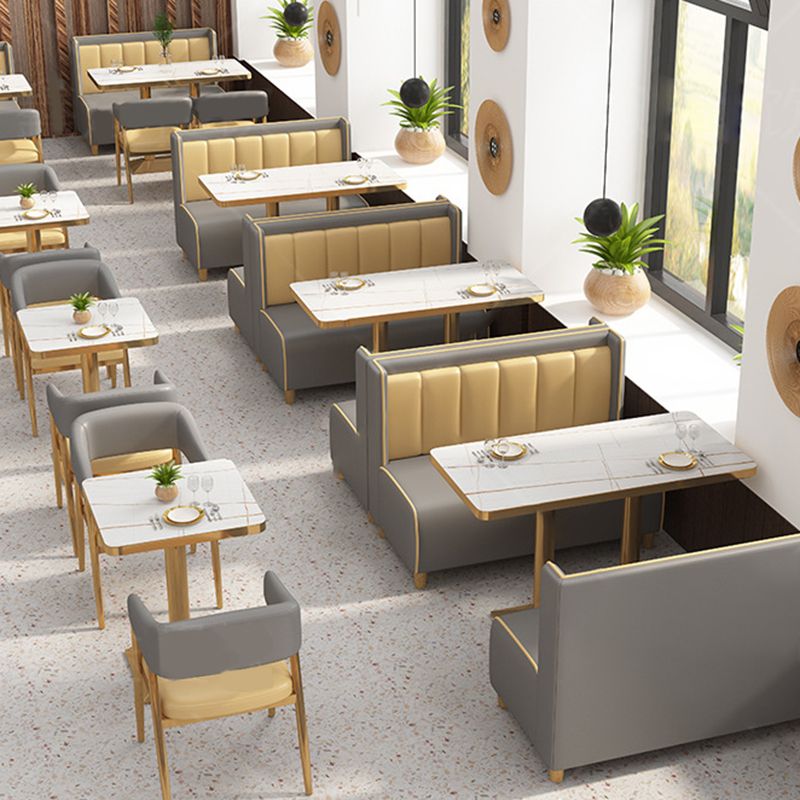 Metal Kitchen Dining Armchairs Open Back Dining Side Chairs for Indoor