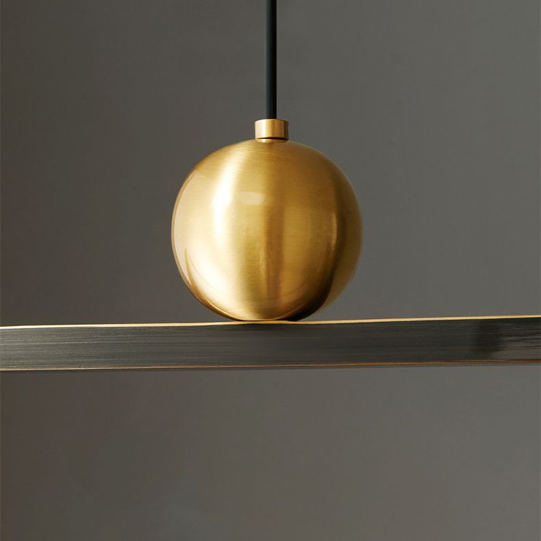 Metal Linear Island Pendant Lights Modern 1-Light Island Pendant Lighting