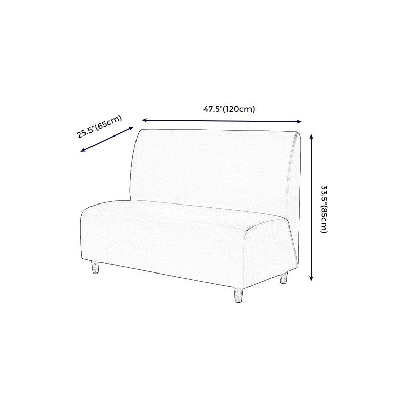 Divano glam contemporaneo oro 47,27 "d x 25,59" w x 33,46 "divano a 2 posti per ristorante
