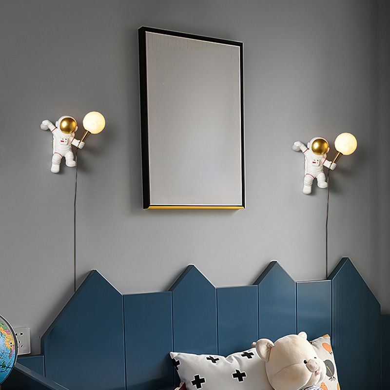 Minimalismo moderno Disparo de pared doméstica con sombra blanca para la habitación de los niños del dormitorio