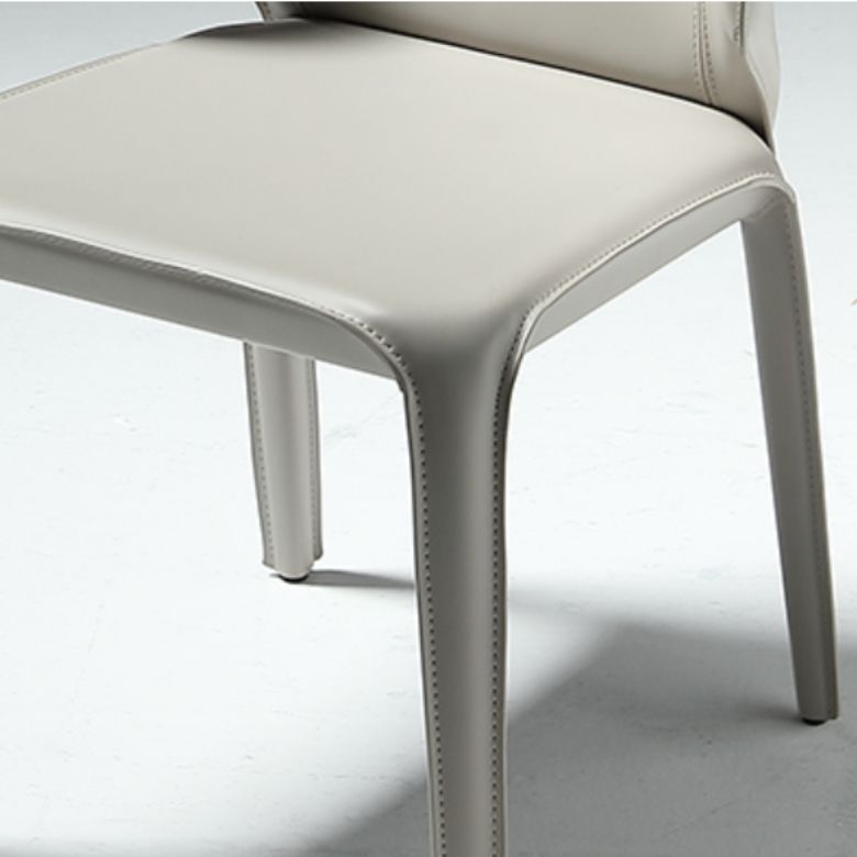 Faux Leather Upholstered Side Chair Indoor Dining Side Chair for Dining Room