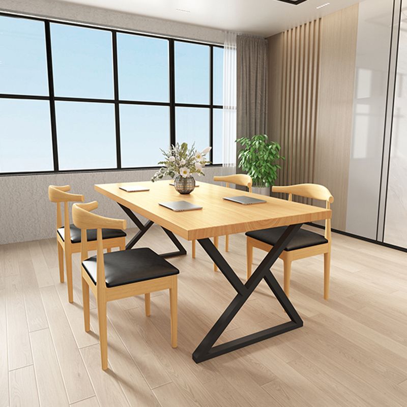 Industrial Pine Dining Room Set 1/4/5 Pieces Rectangle Dining Table Set