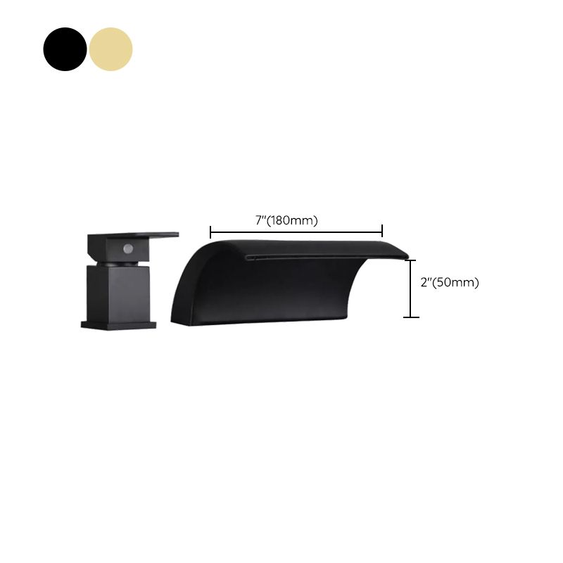 Contemporary Bath Faucet Trim Metal Deck Mounted Bathroom Faucet