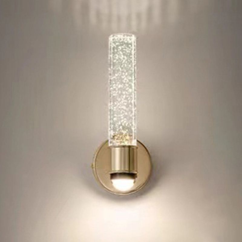 Crystal Bath Vanity Lighting Golden Modernism LED Wall Light for Bathroom