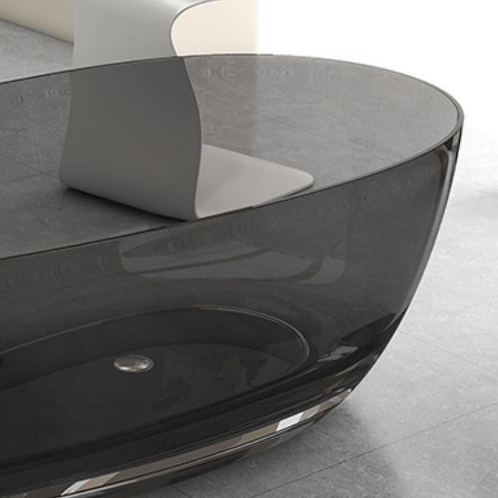 Antique Finish Soaking Bathtub Oval Stand Alone Modern Bath Tub
