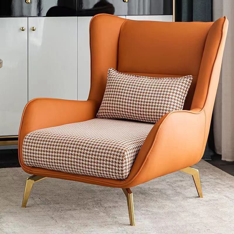 Wingback Chair 30.70" L x 36.61" W x 33.85" H Flared Arms Chair for Bedroom