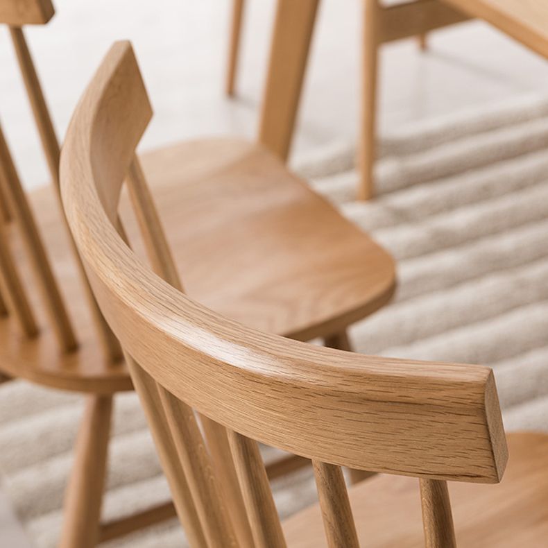 Eigentijdse Windsor rug armloze zijstoelen houten zijkant eetstoelen voor thuis