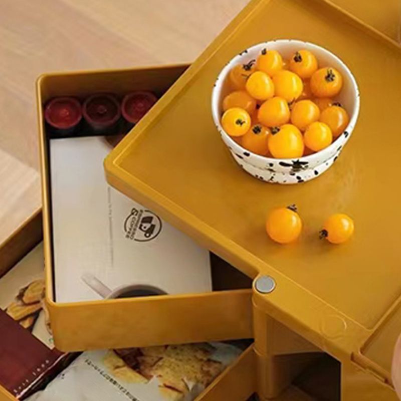 Modern Accent Side Table Square Metal Living Room Corner Table