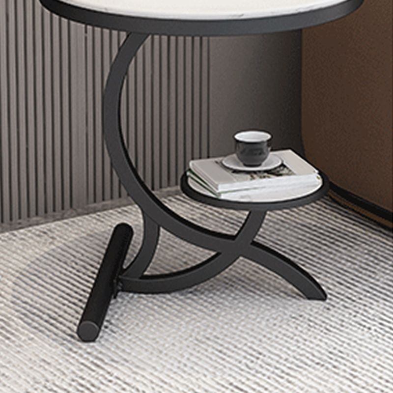 Modern Abstract Corner Table Round Side End Table for Living Room