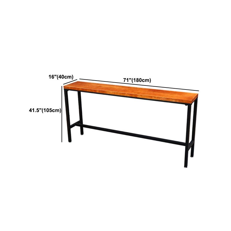 Modern Bar Table Set 1/5 Pieces Rectangle Pine Wood Counter Table with Stools