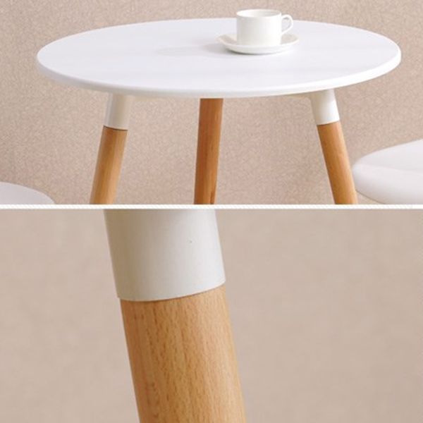 Wooden Dining Room Table for 2 Person with Natural Wood Legs