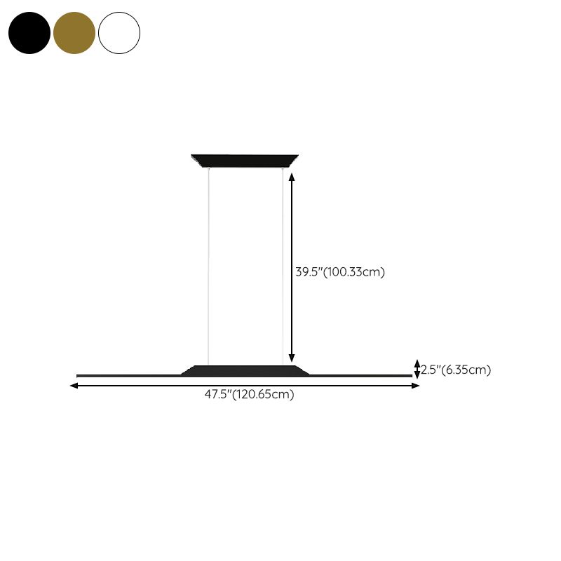 Single Kitchen Island Lighting Modern Black/White/Golden Island Pendant Lighting