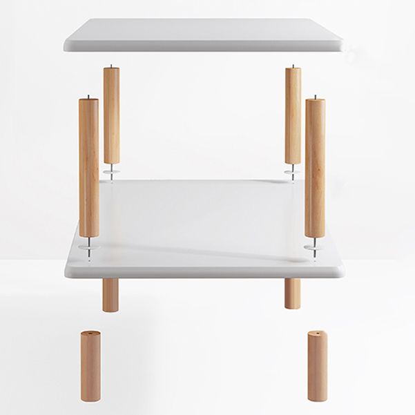 Open Back Modern Style Bookshelf Wood Bookcase for Study Room