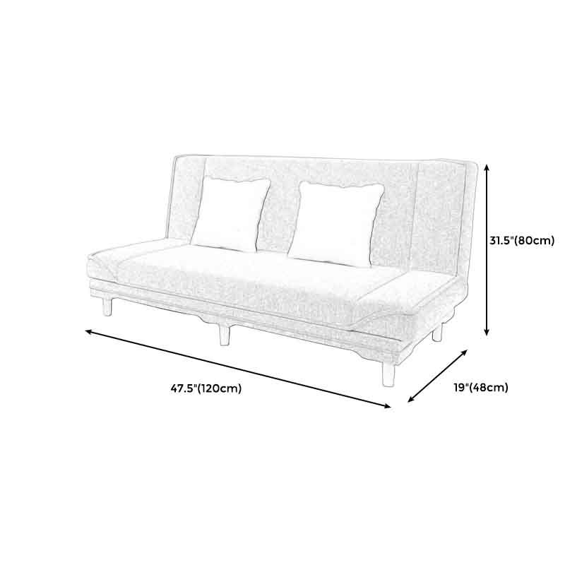 Cabrio Armless Sofa 48 "W Modernes Sofa mit Baumwollmischung für Wohnzimmer