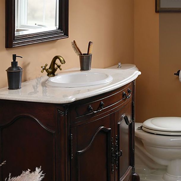 Industrial Wide Spread Bathroom Cross Handles Centerset Faucet