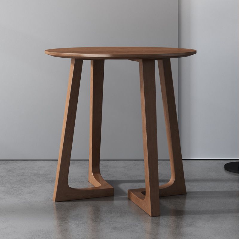 Wood Abstract End Table Traditional Espresso/Natural Sofa Side End Table for Living Room
