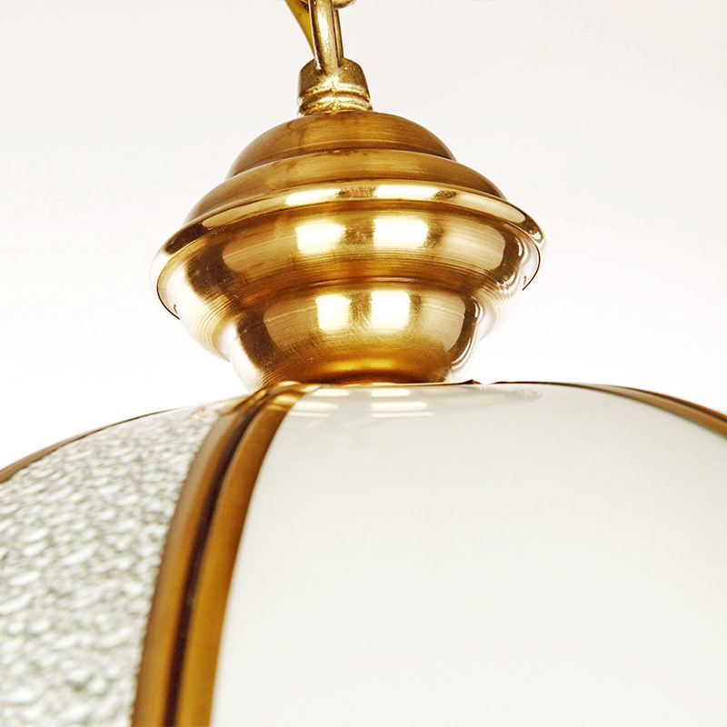 3 bulbi ciotola soffitto lampadario in vetro glassato in ottone in ottone