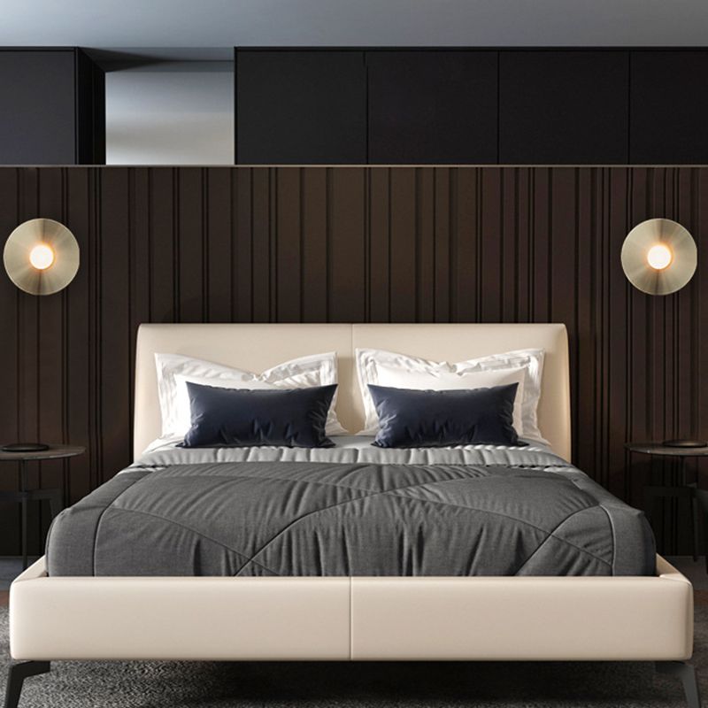 Eenvoud cirkel wandlamp armatuur metaal 1 lichte bedmuur gemonteerde lamp in goud