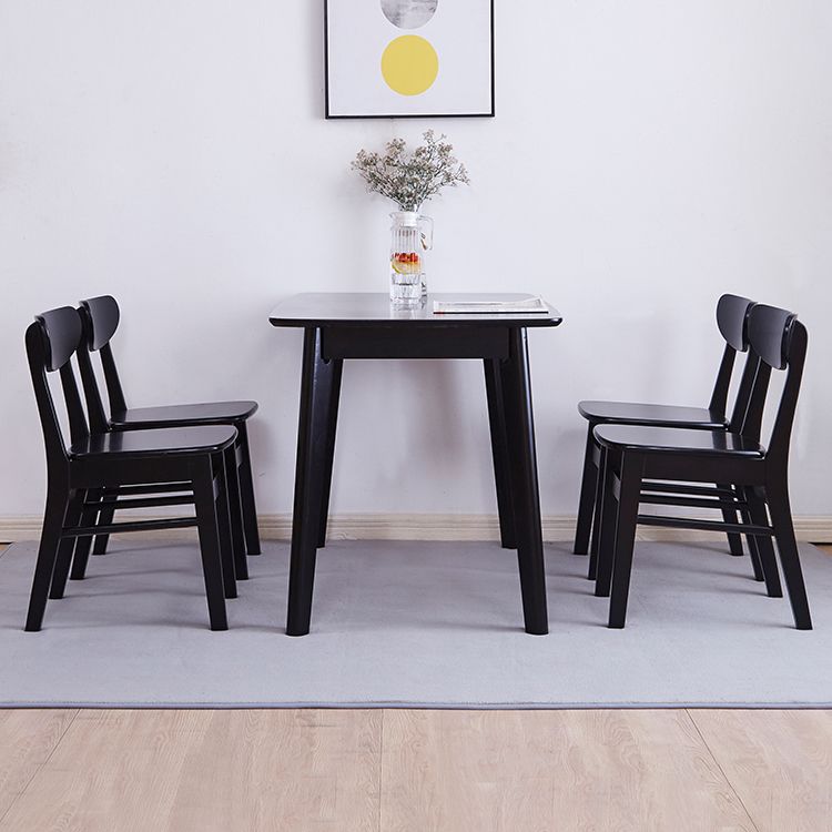 Silla auxiliar escandinava de madera de caucho con respaldo abierto, silla de comedor tapizada natural (juego de 2)