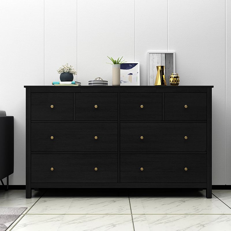 Wooden Storage Chest Dresser Classic Glam Chest with Drawers