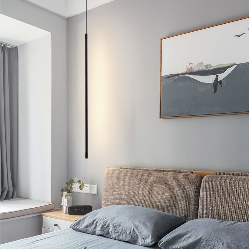 Linearer LED -Anhänger Minimalistischer Aluminium -Nacht