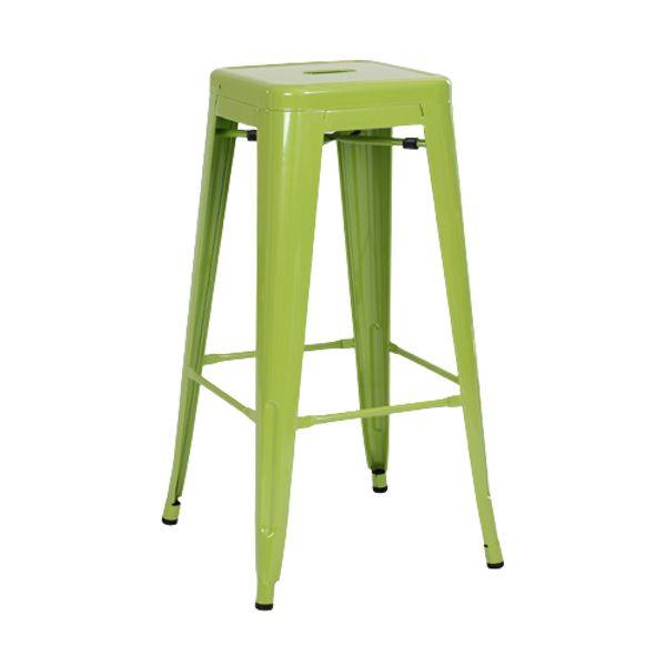 Industrial Square Backless Stool Folding Iron Bar Stool for Bristol