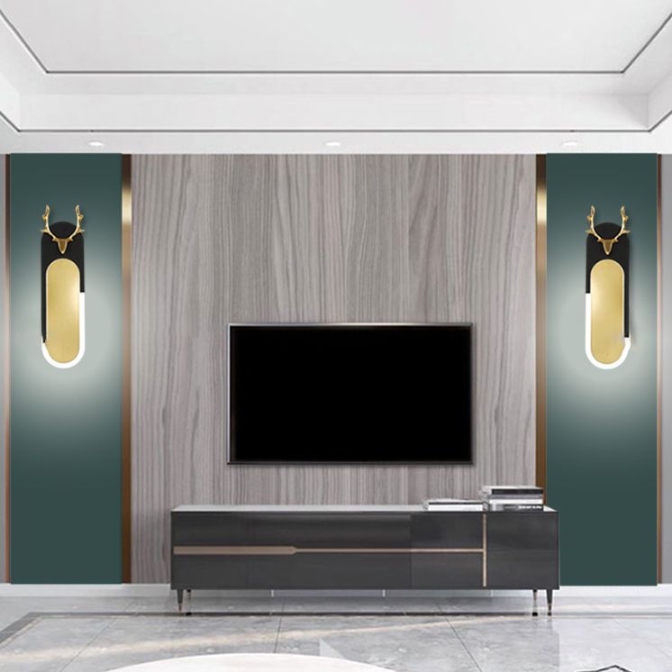 Geometry Shape Wall Light Modern Style Metal 1-Light Wall Mount Light