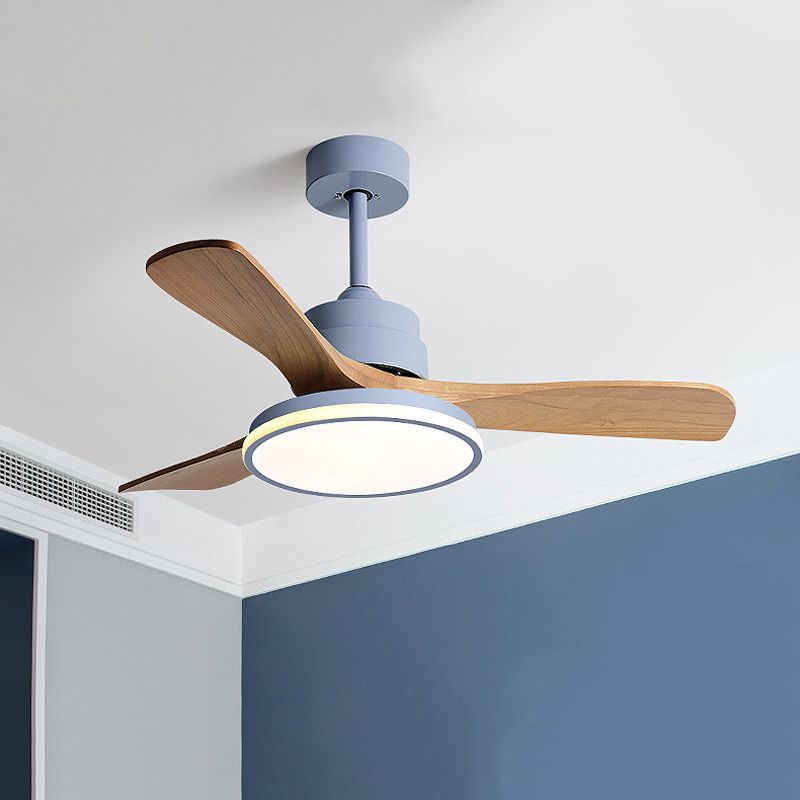 Minimalism Ceiling Fan Light Fixture Contemporary LED Ceiling Flush Mount for Kids' Room