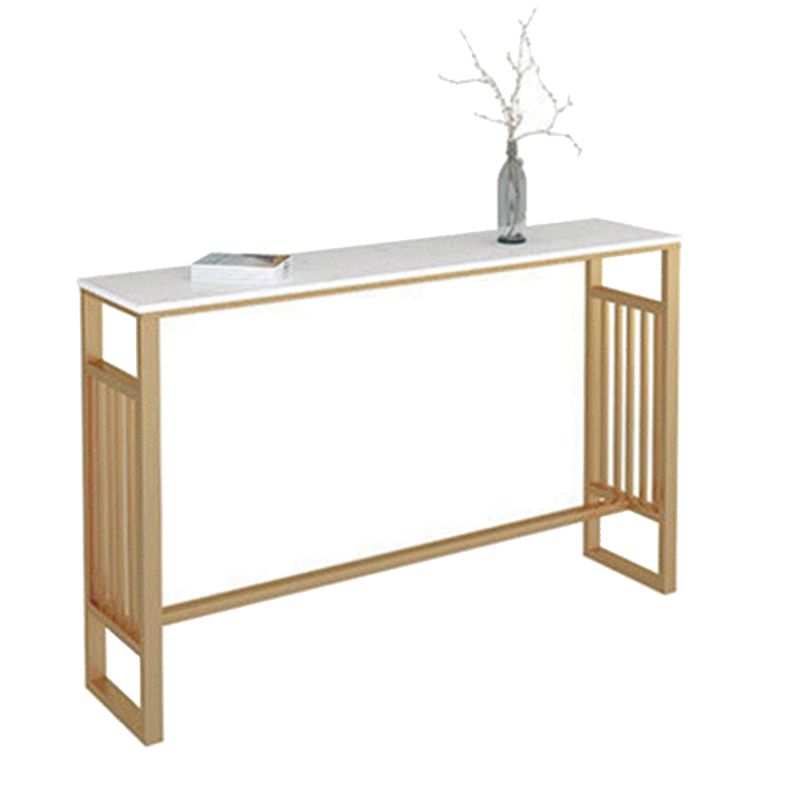 Glam Style Bar-height Table Metal Base Table for Living Room