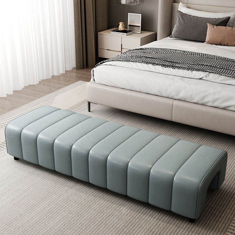 Rectangle Upholstered Bedroom Bench Modern Backless Seating Bench