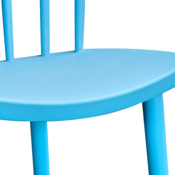 Contemporary Style Plastic Dining Armchair Windsor Back Side Chair for Home