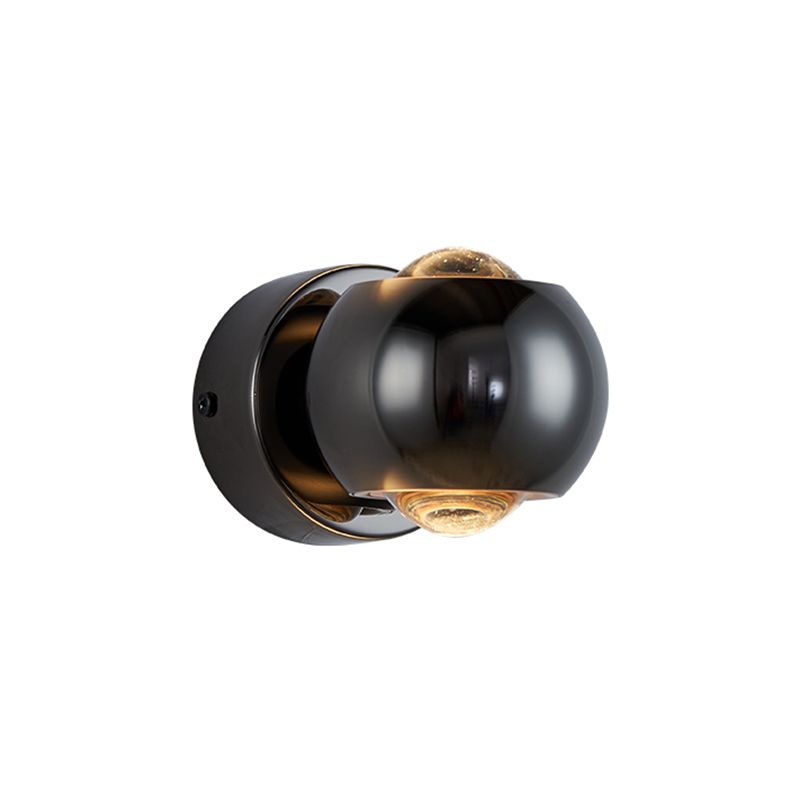 Ball Shade Metal Wall Sconce Modern Style 2 Lights Wall Mount Lighting