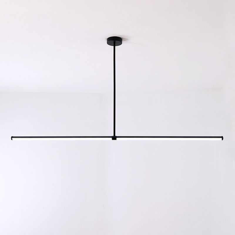 Estilo moderno lineal colgante de metal ligero 1 luz colgante de colgante