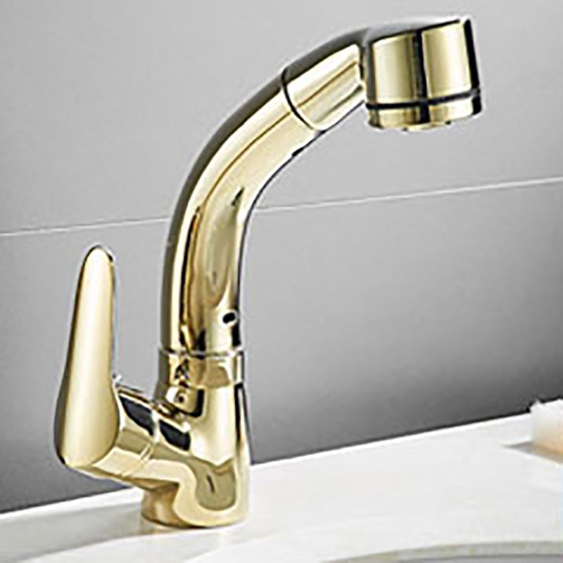 Vessel Sink Bathroom Faucet Swivel Spout Single Handle Faucet with Pull down Sprayer