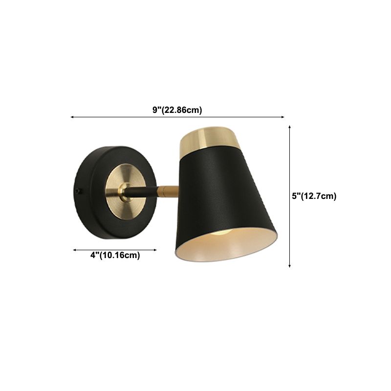 Modern Simple Aluminum Wall Light Bell Shape Rotatable Wall Lamp for Living Room