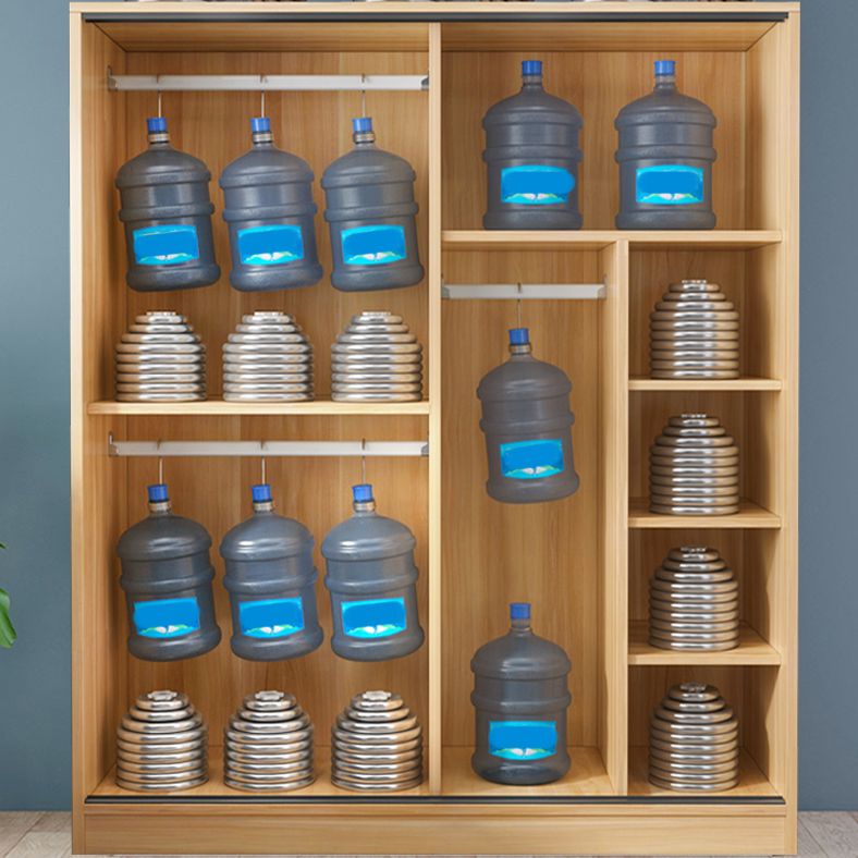 Contemporary White Wood Frame Wardrobe Freestanding Wardrobe with Soft Close Doors