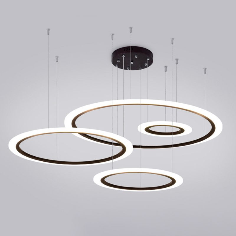 Modern Ring Chandelier Light Fixtures LED Hanging Chandelier for Restaurant