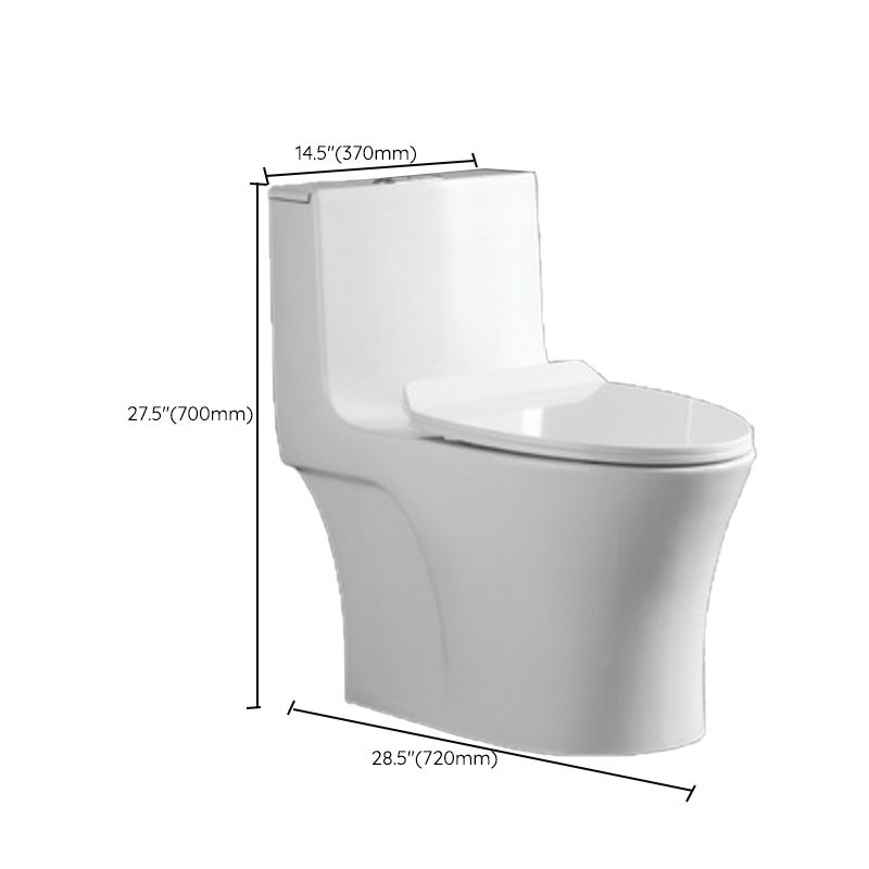 Contemporary White Flush Toilet Ceramic Urine Toilet with Seat for Bathroom