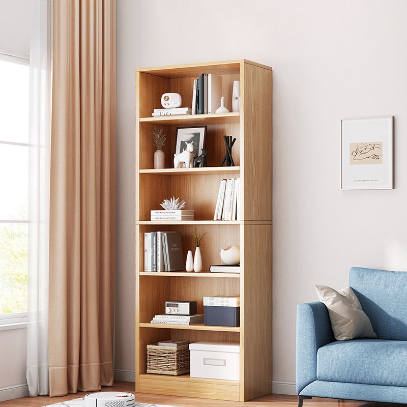 Closed Back Modern Style Bookshelf Wood Bookcase for Home Office