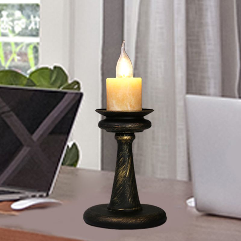 1 Light Desk Light Warehouse Style Candabra Marble Table Éclairage en laiton / bronze avec base de colonne en métal