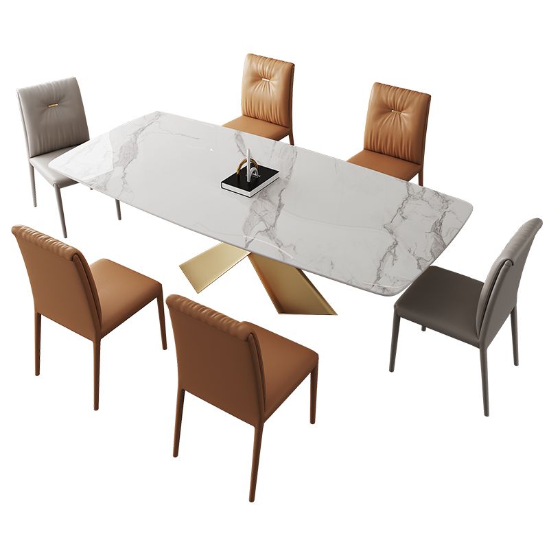 Mesa de comedor rectangular de estilo tradicional de lujo para el hogar